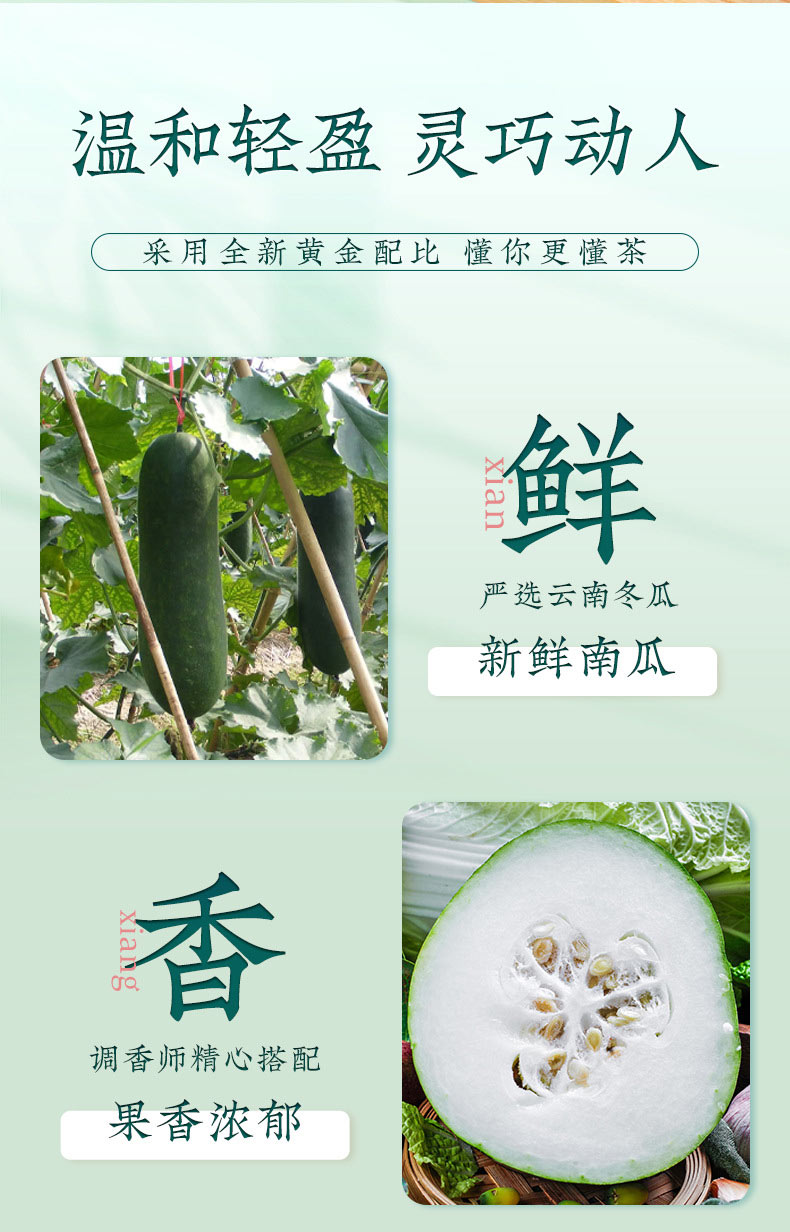大肚茶冬瓜荷葉茶嚴選云南冬瓜